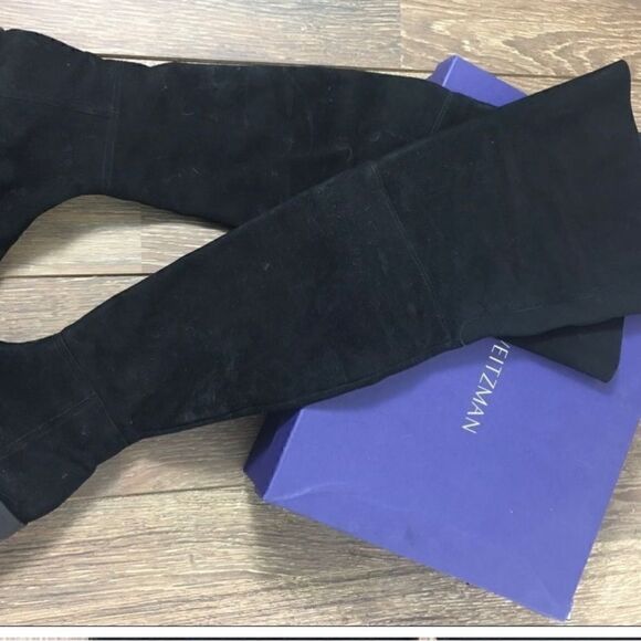 #400 STUART WEIZTMAN black thigh high boots - Picture 6 of 10